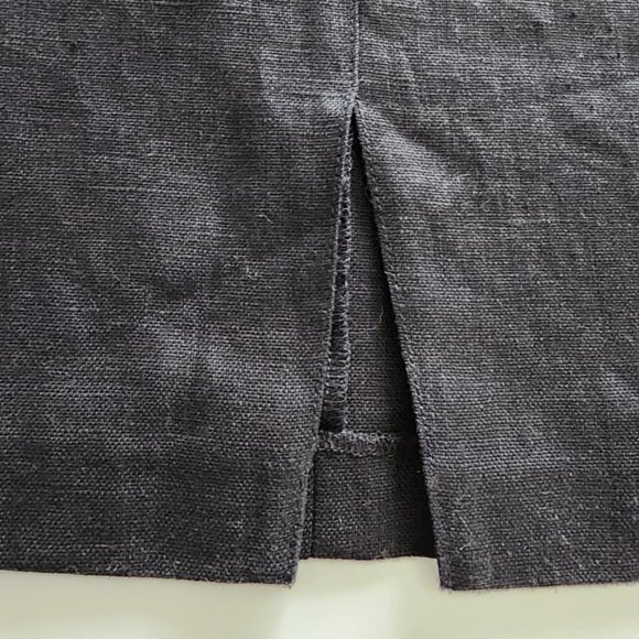 Jones New York belted black linen skirt - Picture 4 of 12